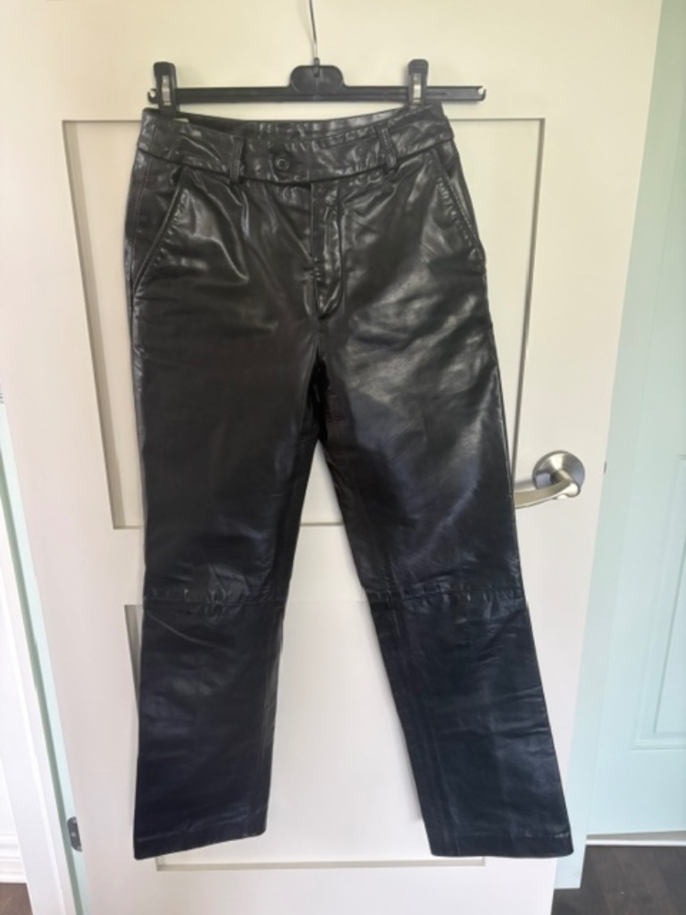 RUDSAK Collection Women's sz 3 US black genuine leather straight-leg pants lined